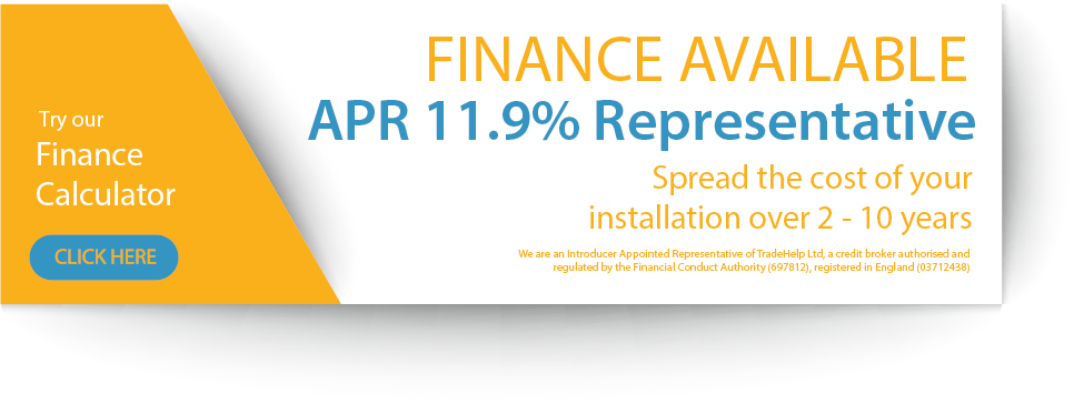 Finance available. Representative 11.9% APR. Provided through TradeHelp Ltd.