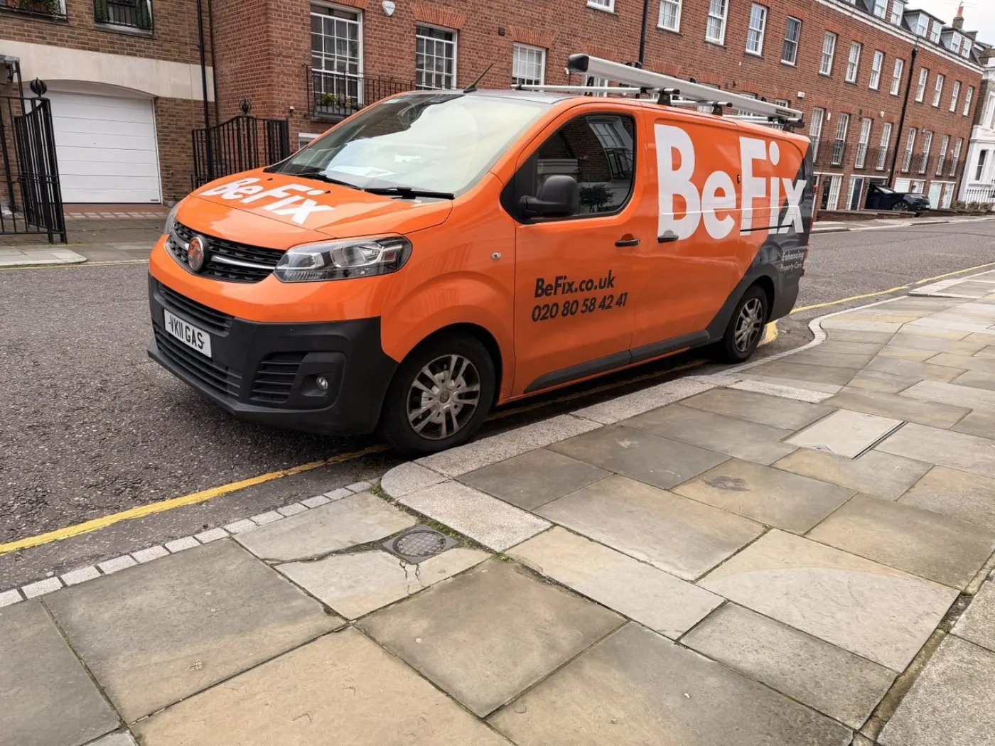 BeFix emergency leak detection van on a London street